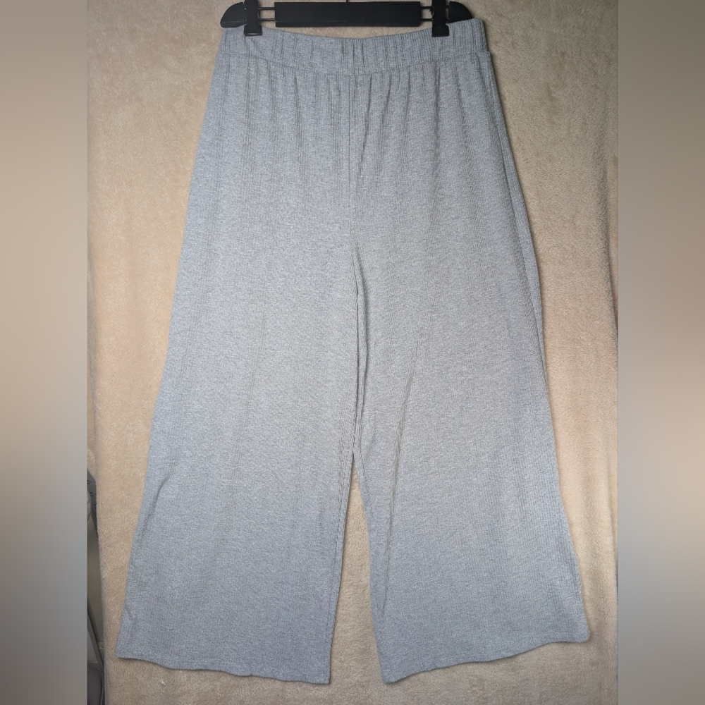 Dresses In Lala Happy Women's Wide Leg Ribbed Flared Pants Size Large Bohemian